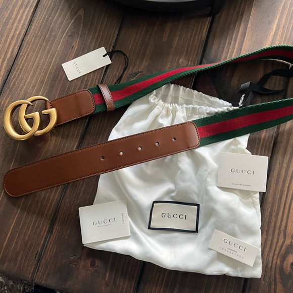 Gucci Web Belt with double G buckle - Picture 2 of 5